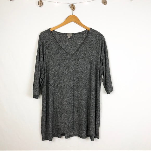 J. Jill Sweaters - J. Jill Gray Wearever V-neck Loose Fit Sweater